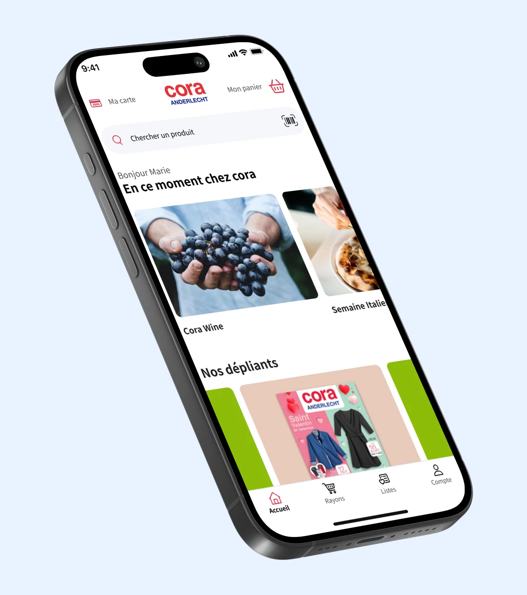 Section du site en ce moment chez cora