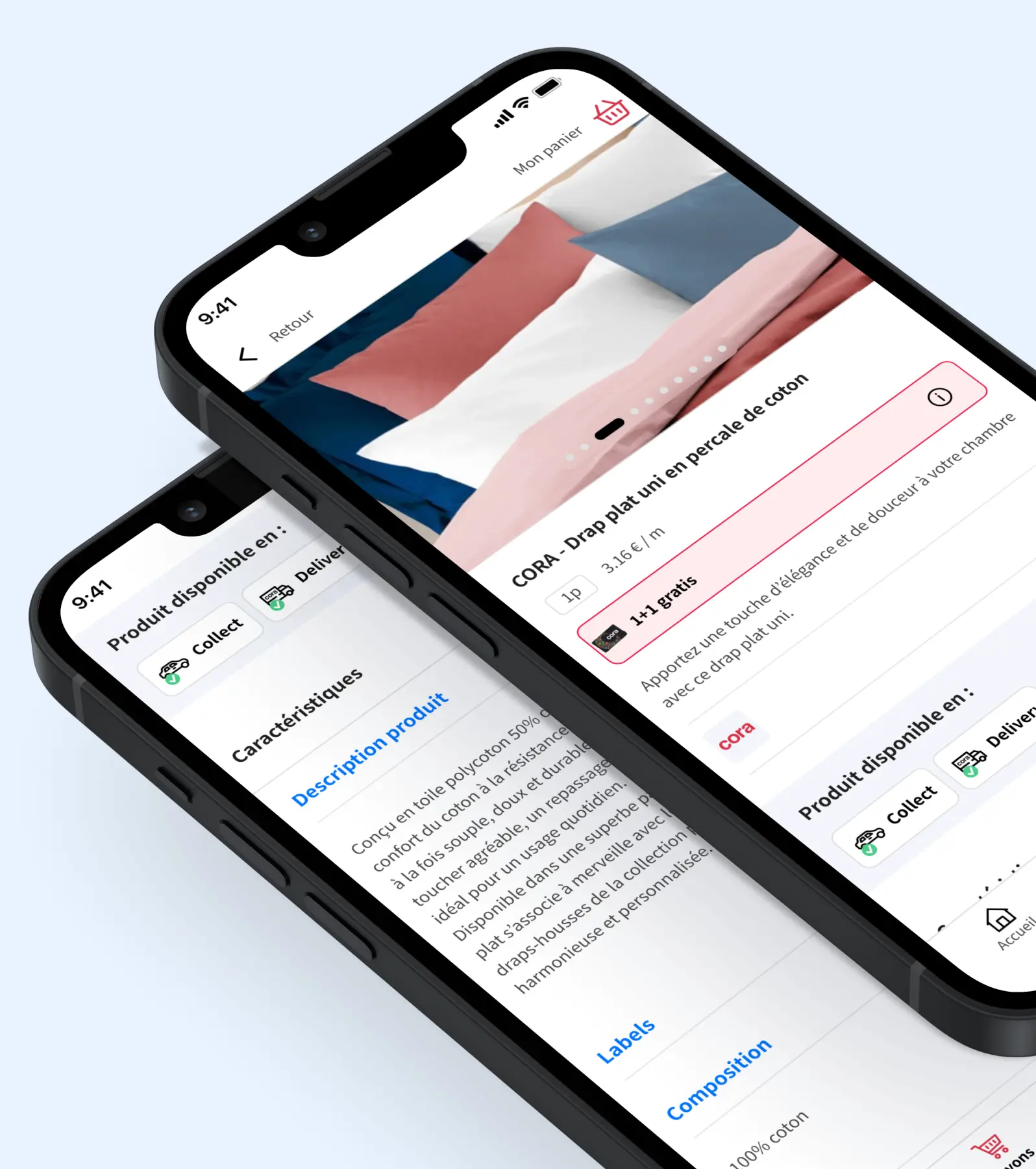 Section du site en ce moment chez cora