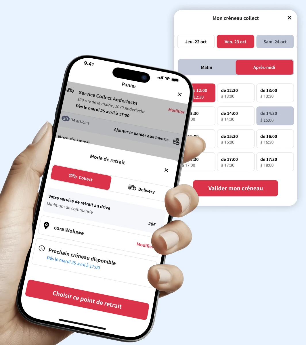 Section du site en ce moment chez cora