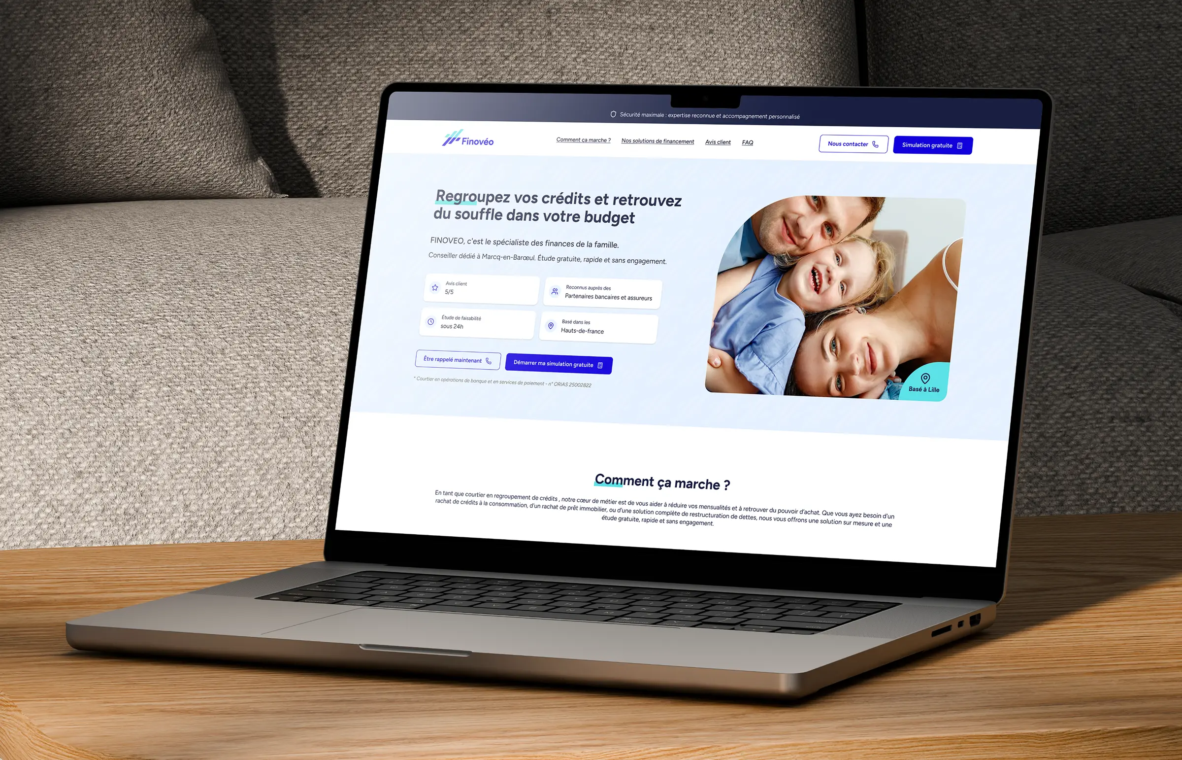 Image d'accroche : visuel attractif de la landing page sur différents appareils